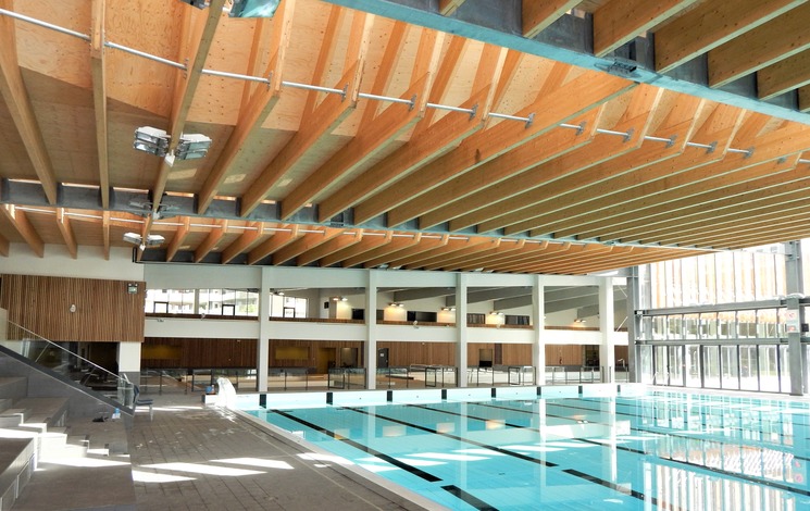 Toiture bois piscine Foamglas